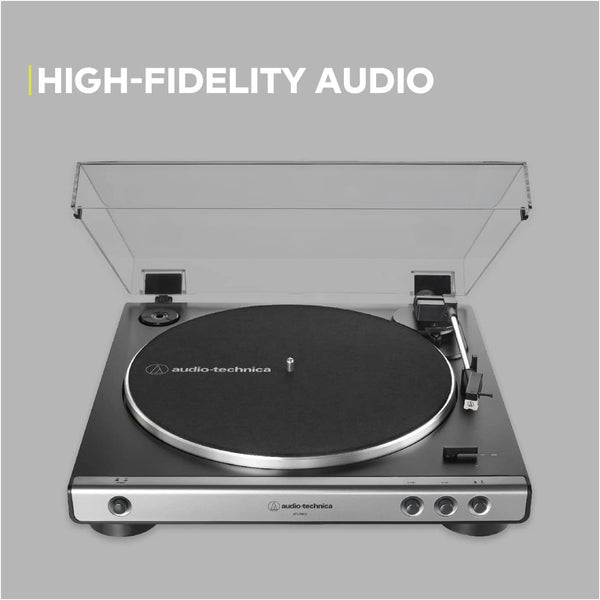 Audio Technica AT-LP60X, Fully Automatic Turntable: 2-Speed Belt-Drive with Dust Cover Stereo Turntable (ATLP60X)