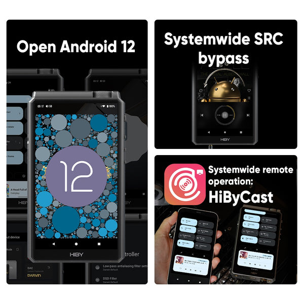 Hiby RS8, Digital Audio Player: R2R Flagship Android Music Player 2022 DAP (RS 8)
