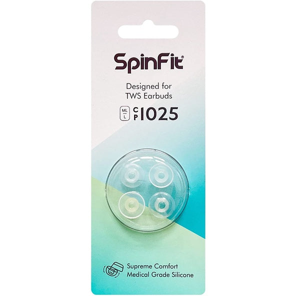 SpinFit CP1025, Silicone Replacement Eartips (2 Pairs): for TWSMedical Grade Replacement Ear Tips (CP1025)