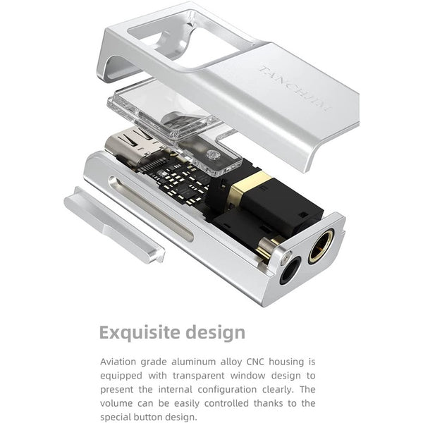 Tanchjim Space, Portable DAC and Amplifier: CS43131 DSD256 32Bit/768kHz with 3.5mm/4.4mm Output DAC/AMP (Space)