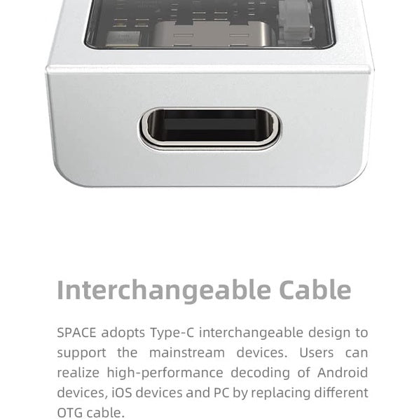 Tanchjim Space, Portable DAC and Amplifier: CS43131 DSD256 32Bit/768kHz with 3.5mm/4.4mm Output DAC/AMP (Space)