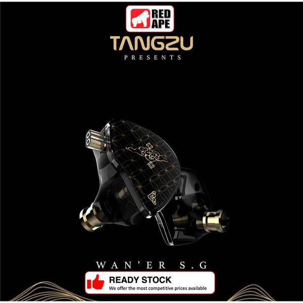 Tangzu Wan er S.G, In-Ear Monitors: Detachable 2Pin OFC, 10mm Dynamic Driver, PET Diaphragm Earphones IEM (Wan er S.G)