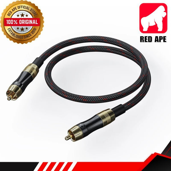 FiiO LR-RCA1, RCA Audio Cable (50CM): High Purity Copper Core Analog Audio Cable (LRRCA1)