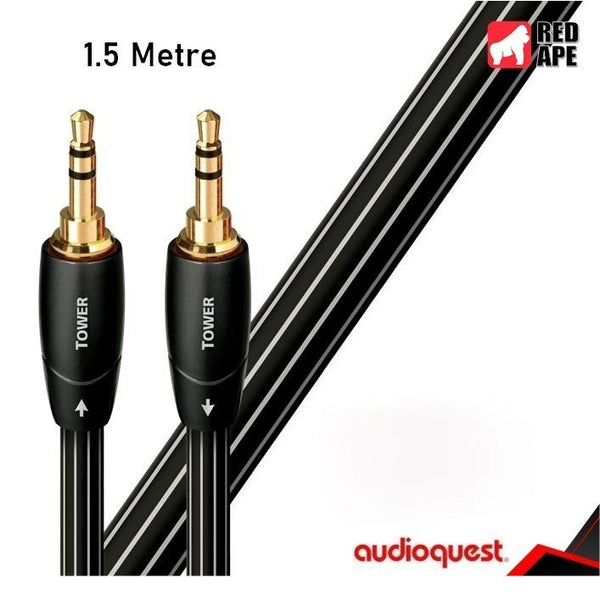 Audioquest Tower, 3.5mm to 3.5mm Interconnect Cable (1.5m): Auxiliary Cable (Tower)