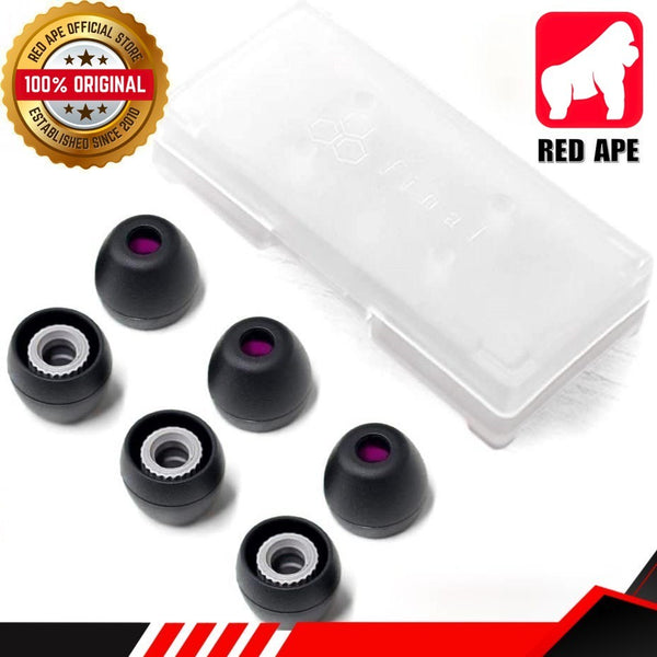 Final Audio Type E, Silicone Replacement Eartips: 3 Pairs with Case and Nozzle Adapter Ear Tips