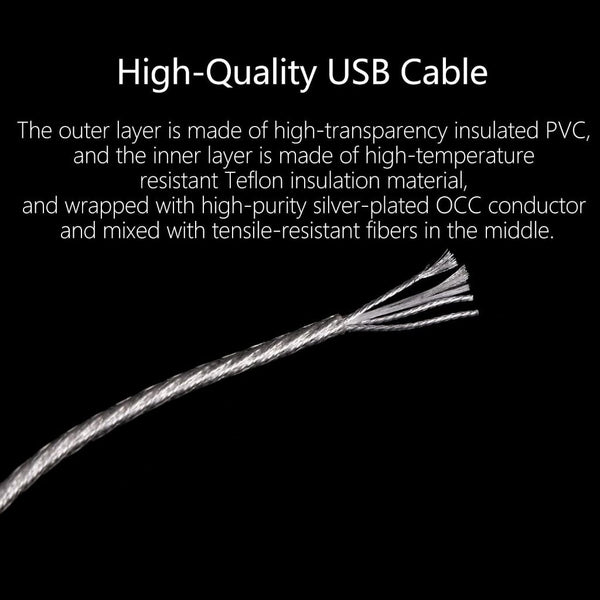 ddHifi MFi06F, iP to USB A, OTG Data Cable (8CM): Silver Plated OCC USB Cable (Mf1 06F)