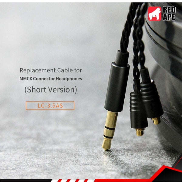 FiiO LC-3.5AS, MMCX In-Ear Monitors Cable (40CM): Standard MMCX 3.5 Connector Short Cable (LC3.5AS)