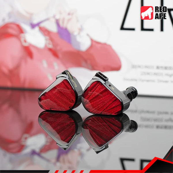 Truthear x Crinacle Zero Red, In-Ear Monitors: Dual Dynamic Drivers with 0.78 2Pin Cable Earphones IEM (Zero: Red)