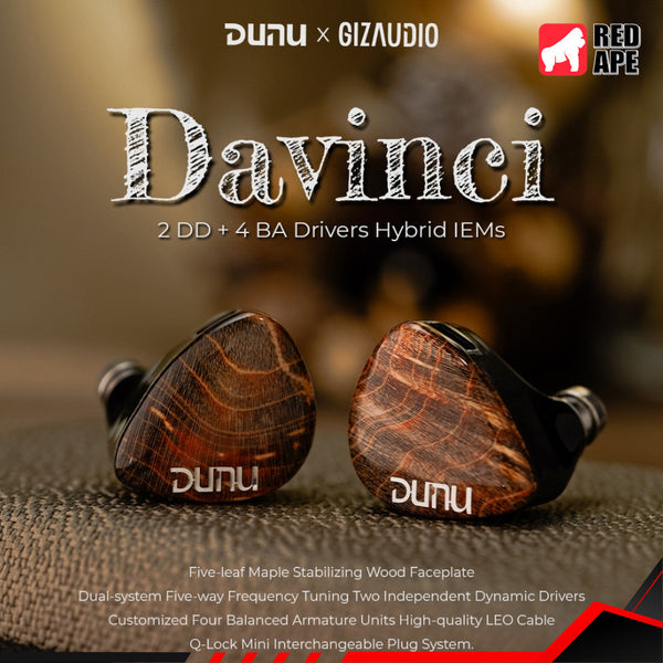 Dunu x Gizaudio DaVinci, Hybrid In-Ear Monitors: 2DD+4BA Earphones IEM (DaVinci)