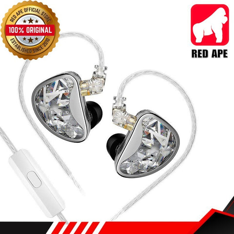 KZ AS24, In-Ear Monitors with Mic: Tunable Switch and Microphone, 24 Units Balanced Armature Earphones IEM (AS24)