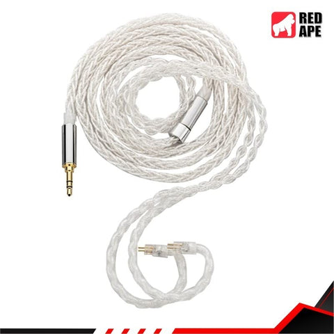 Moondrop Line K, In-Ear Monitors Upgrade Cable: High Purity Copper Silver Plated IEM Replacement Cable