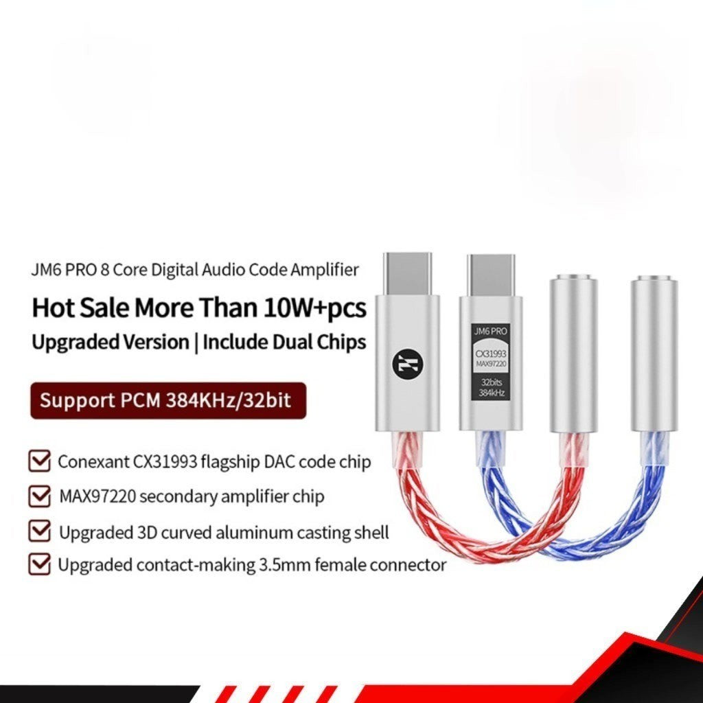 Jcally JM6 Pro, Adapter DAC and Amplifier: CX31993 USB Portable Adapter DAC/AMP (JM6 Pro)