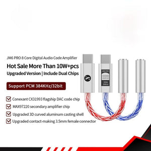 Jcally JM6 Pro, Adapter DAC and Amplifier: CX31993 USB Portable Adapter DAC/AMP (JM6 Pro)