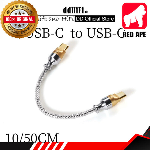 ddHifi TC07S, Type C to Type C OTG Data Cable: Nyx Silver Shielded USB Cable