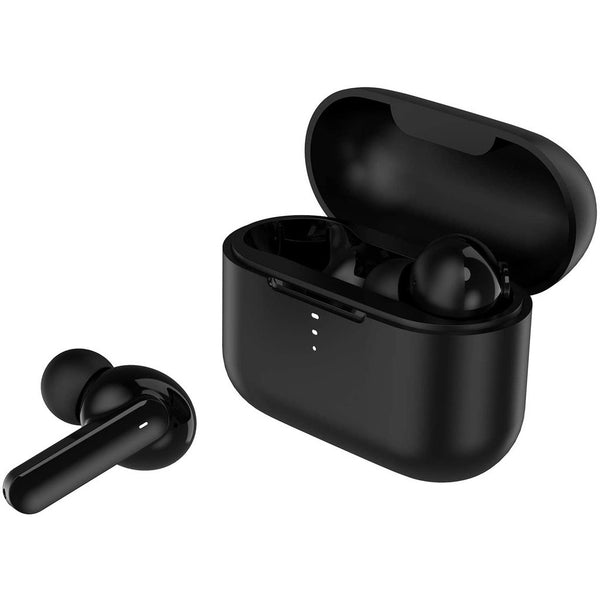 QCY T11 Hifi Dual Drivers TWS Earphone Wireless Headphones with 4 Mics Noise Isolation Earbuds with Quick Charge (Black)