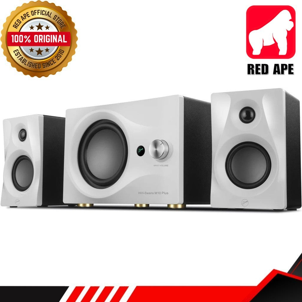 HiVi-Swans M10 Plus, Bookshelf Speaker System: 2.1 Bluetooth with Subwoofer Bookshelf Speakers (M10Plus)