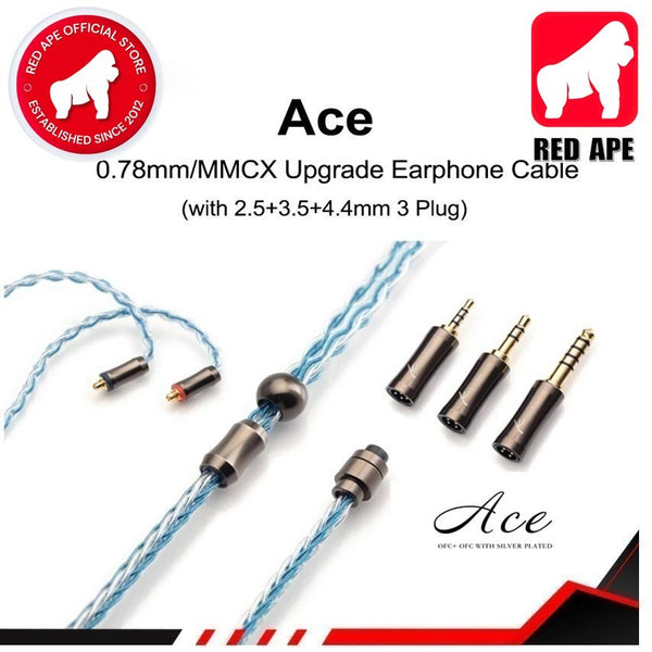 Kinera Ace or Ace 2.0, In-Ear Monitors Upgrade Cable: OFC Silver Plated Braided Cable (Ace 2.0)