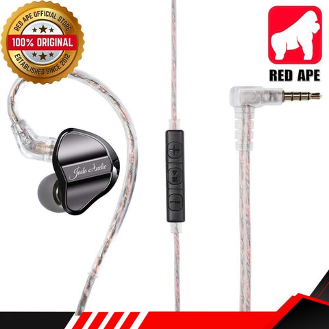 FiiO/JadeAudio JD1, Dynamic Driver In-Ear Monitors with Mic: High Performance for Sports, Gaming Earphones IEM (JD 1)