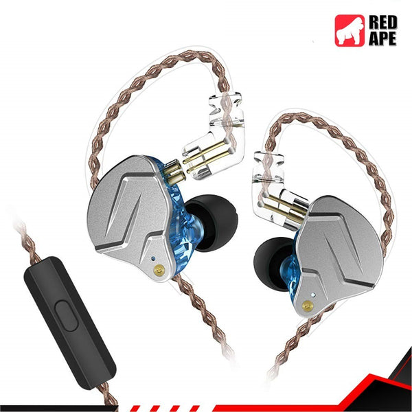 KZ ZSN Pro, In-Ear Monitors: 1BA+1DD Hybrid HiFi Bass Earphones with Microphone Earphones IEM