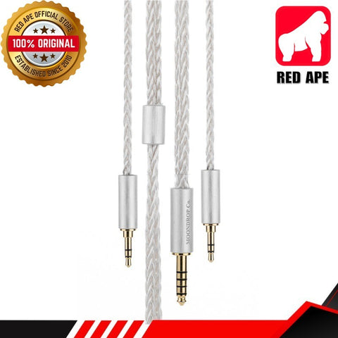 Moondrop Line V 6N, In-Ear Monitors Upgrade Cable: Single Crystal Copper Silver-Plated Litz 4.4mm Replacement Cable