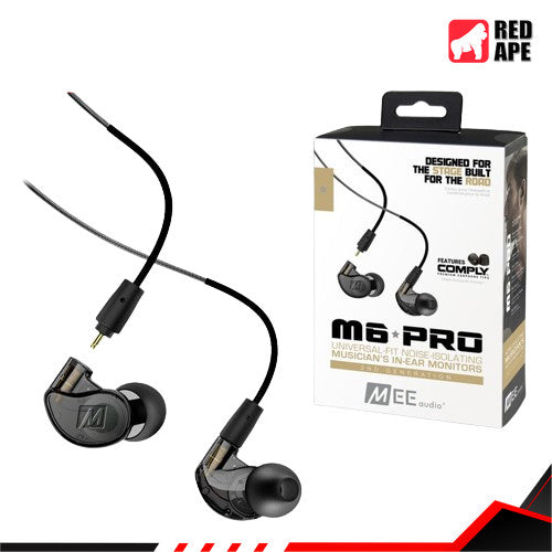 MEE Audio M6 Pro, In-Ear Monitors (2nd Gen): with Detachable Cable Noise-Isolating Earphones IEM