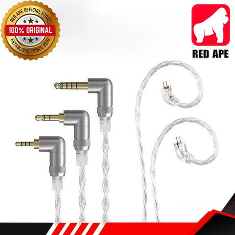 FiiO LS-4.4D, Dual Pin 0.78mm Upgrade Cable with Mic: Balanced 2-Pin 0.78 Earphone Cable (LS4.4D, LS 4.4D)