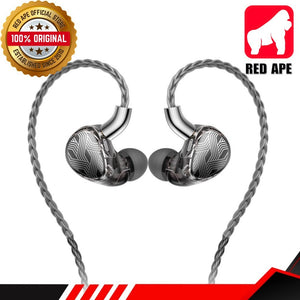 FiiO FA19, Balanced Armature In-Ear Monitors: 10BA Detachable Pure Silver MMCX Headphone Cable Earphones IEM (FA 19)