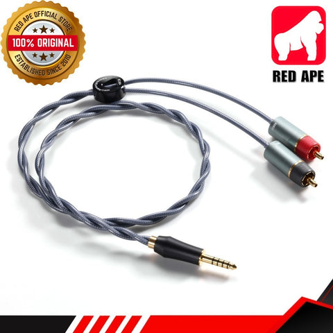 ddHifi RC30A/RC40A/RC30B, Shielded Silver RCA Cable: RCA to Balance 4.4 or 3.5mm Cables