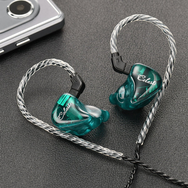 Kinera Celest Wyvern Qing, In-Ear Monitors with Mic: 10mm LCP Dynamic Driver with Detachable Boom Mic Earphones IEM