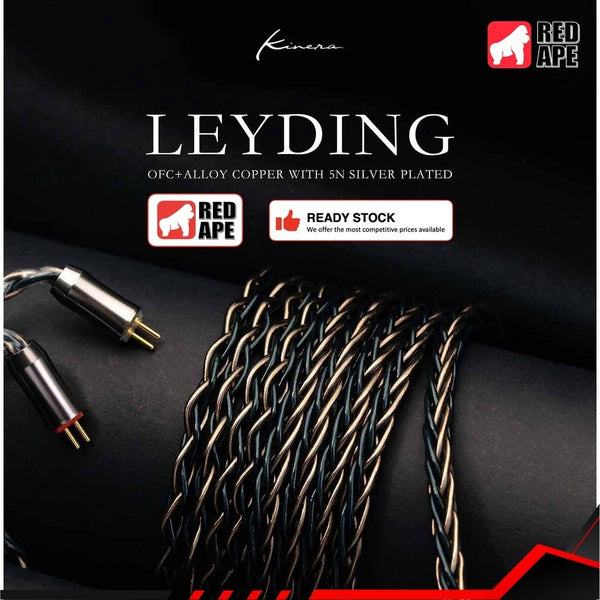 Kinera Leyding, In-Ear Monitors Upgrade Cable: 5N OFC Alloy Copper, 8 Core Silver-Plated Hybrid IEM Cable (Leyding)