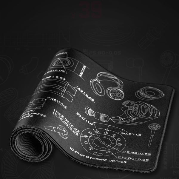 FiiO F2051H, Desktop Mouse Pad (80cmx30cm): for Smooth Mouse Large Extended Non-Slip Gaming Mat (F 2051H, F2051 H)