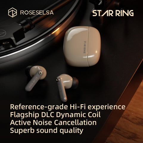 Roseselsa (Rose Technics) Lightyear Starring, True Wireless Earbuds: ANC High Fidelity Gaming Bluetooth TWS