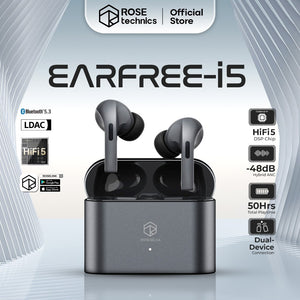 Roseselsa (Rose Technics) Earfree i5, True Wireless Earbuds: with Active Noise Cancellation & App Support TWS