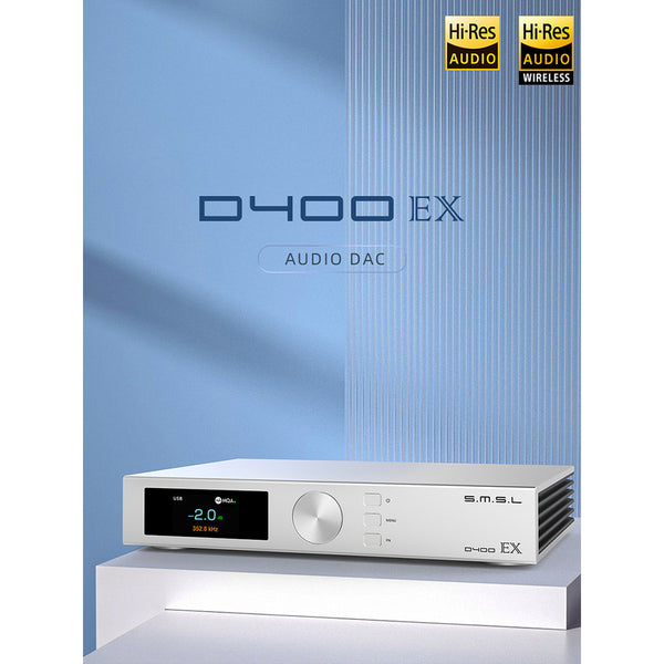 SMSL D400EX, Digital-to-Analog Converter: Bluetooth 5.0 1pcs AK4191+2pcs AK4499EX Flagship Decoder DAC (D400 EX)