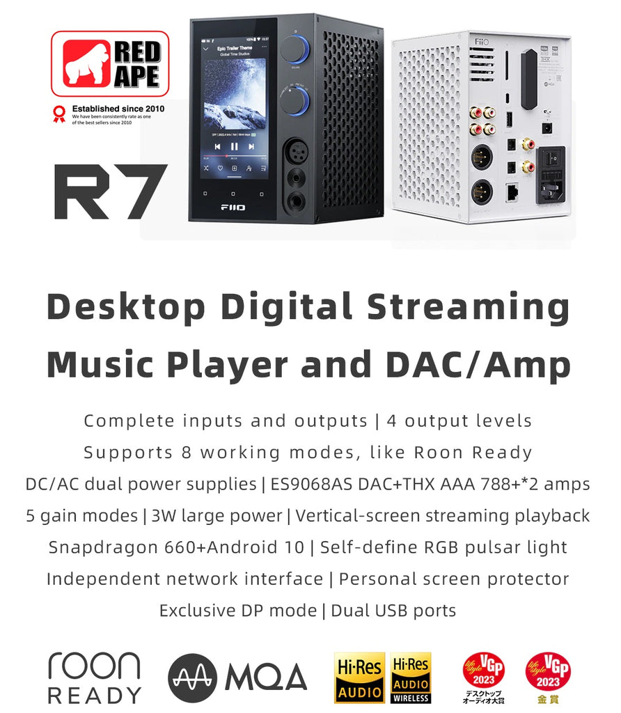 FiiO R7 Desktop Android Streamer with AMP/DAC Snapdragon 660 